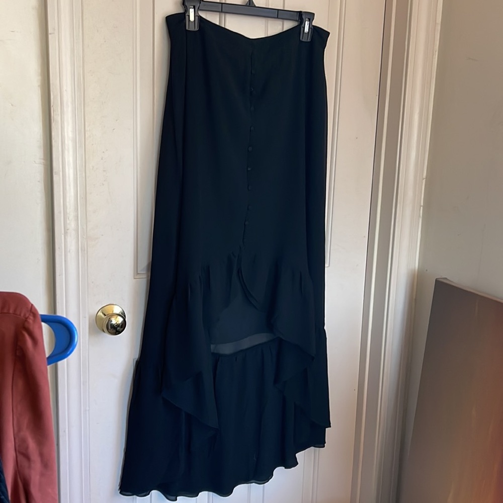 Black button down High Low skirt